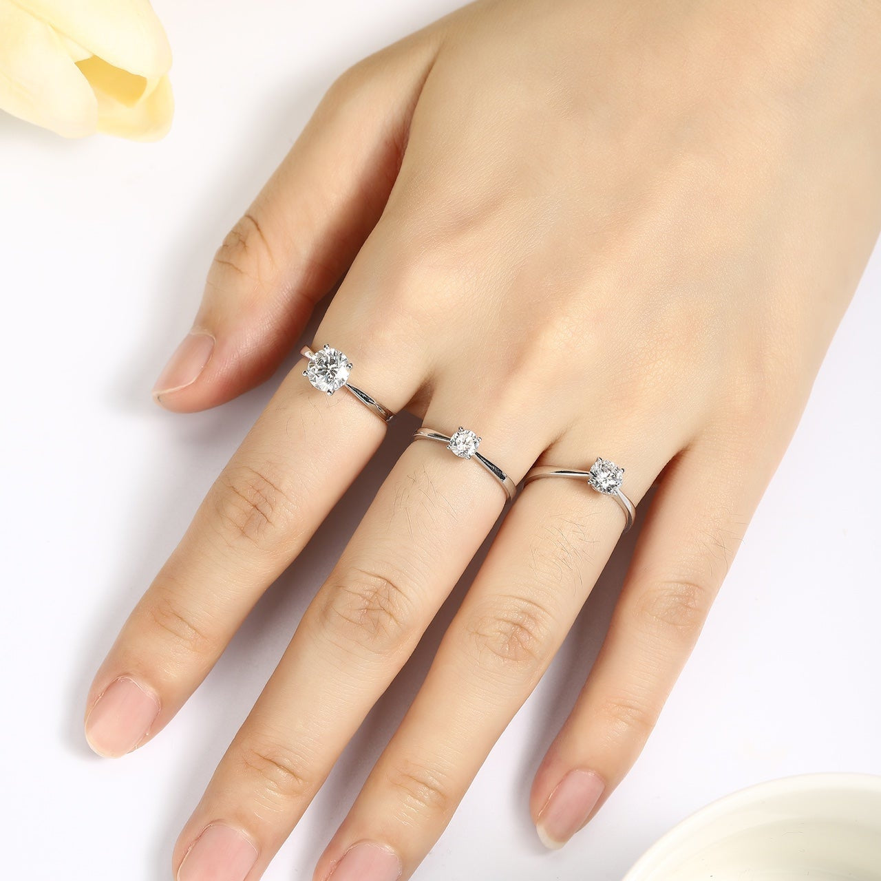 PT950 0.32ct Lab Grown Diamond Ring