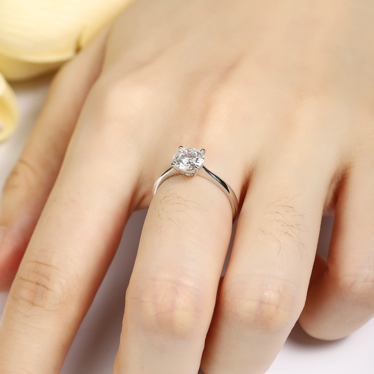 PT950 0.32ct Lab Grown Diamond Ring