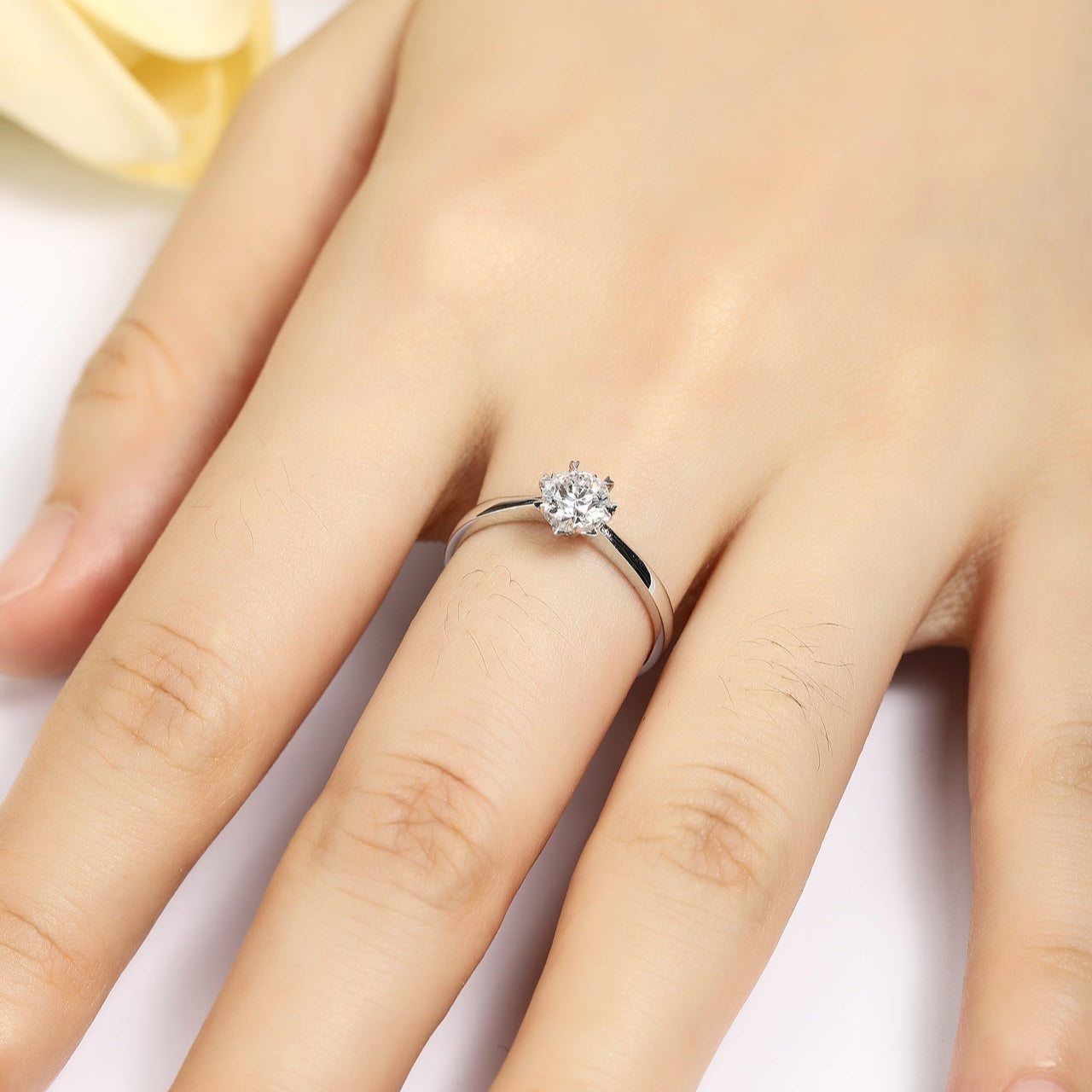 PT950 0.50ct Lab Grown Diamond Ring