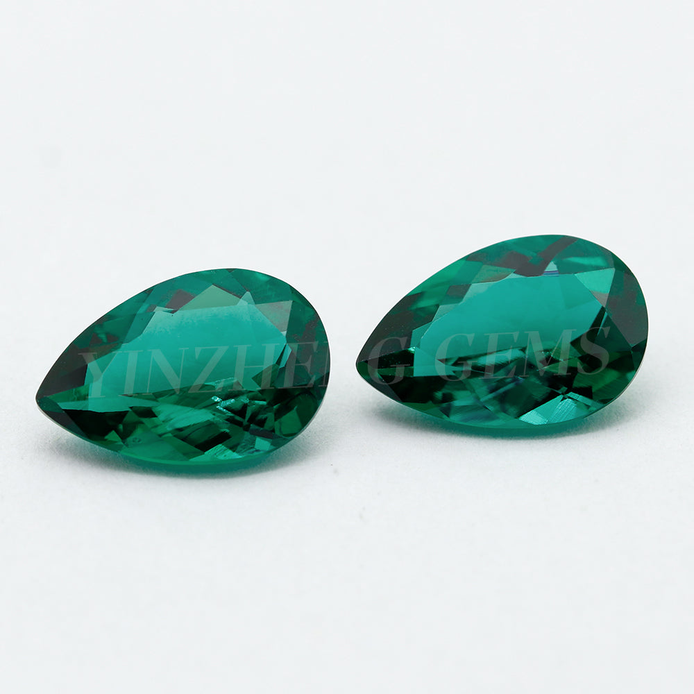 Hydrothermal Lab Zambian Emerald Cushion Pear Shape