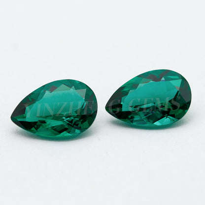 Hydrothermal Lab Zambian Emerald Cushion Pear Shape