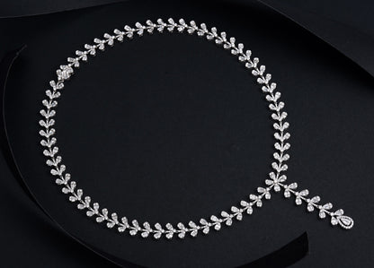 18K Lab Grown Diamond Splicing Water Drop Chain