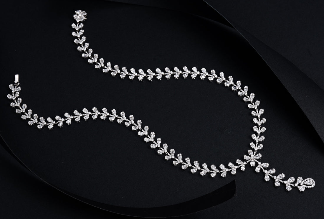 18K Lab Grown Diamond Splicing Water Drop Chain