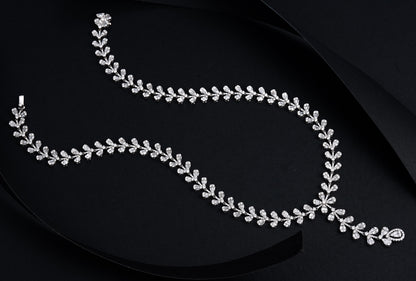 18K Lab Grown Diamond Splicing Water Drop Chain