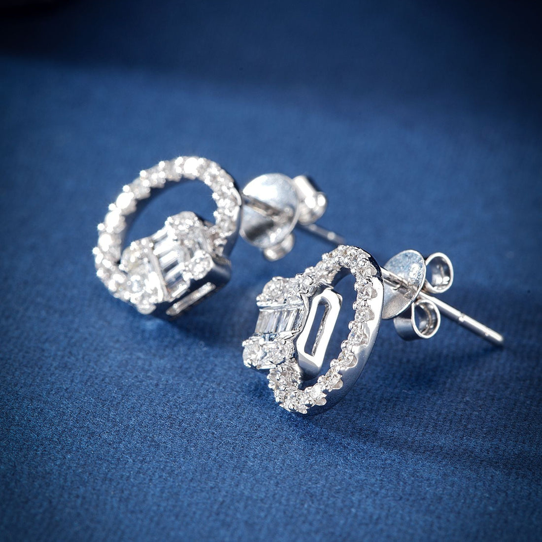 14K Lab Grown Diamond Round T Rock Sugar Earrings