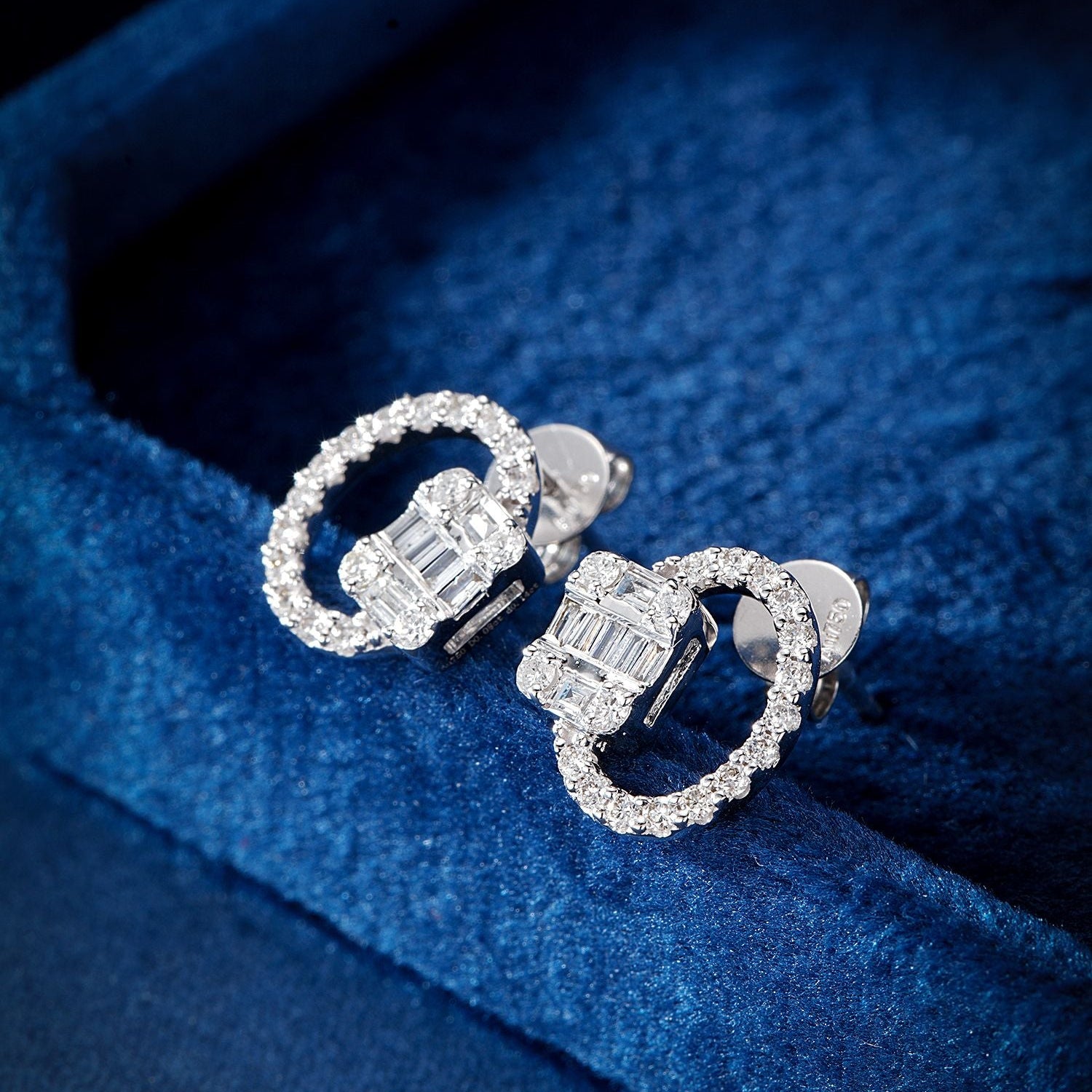 14K Lab Grown Diamond Round T Rock Sugar Earrings