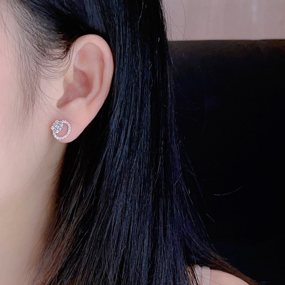 14K Lab Grown Diamond Round T Rock Sugar Earrings