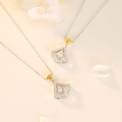 14K Yellow Diamond Skirt Pendant