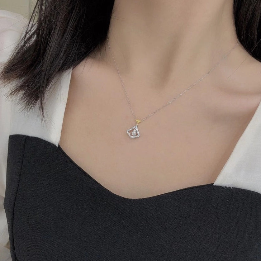 14K Yellow Diamond Skirt Pendant