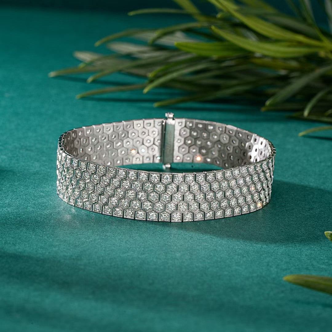 14K Round Diamond Luxury Bracelet