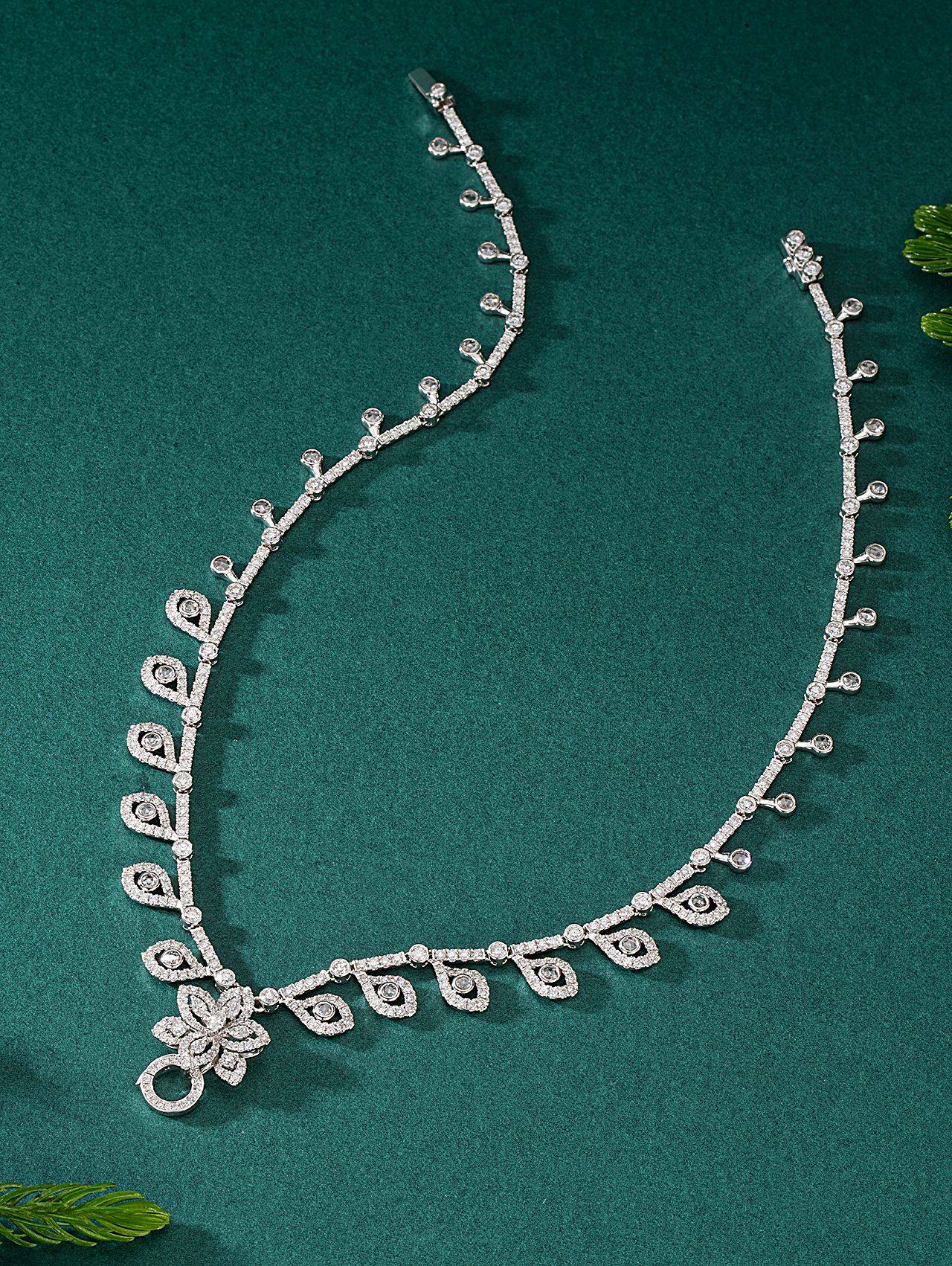 14K Lab Grown Diamond Leaf Chain