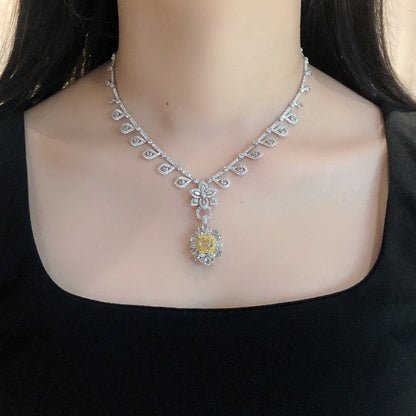 14K Lab Grown Diamond Leaf Chain