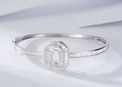14K Lab Grown Diamond Emerald Cut Bracelets
