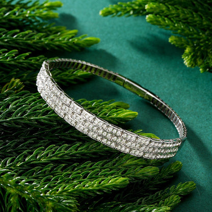 14K Lab Grown Diamond Spring Round Diamond Bracelet