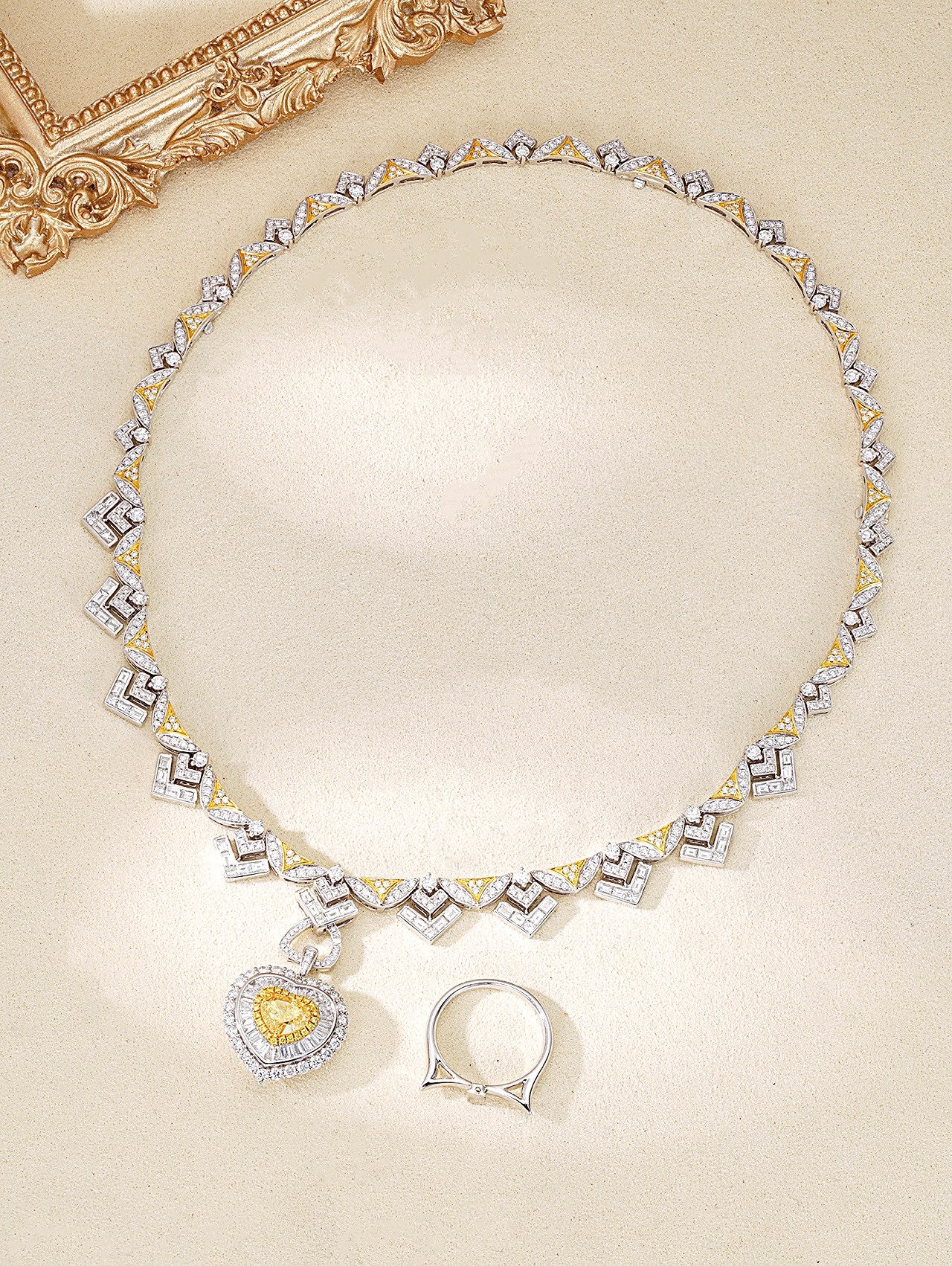 14K Wearing 2.020ct Two Heart Shaped Rings