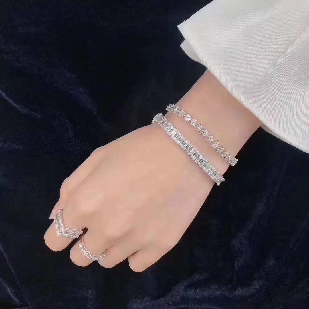 Square Horizontal And Vertical T-shaped Bracelet