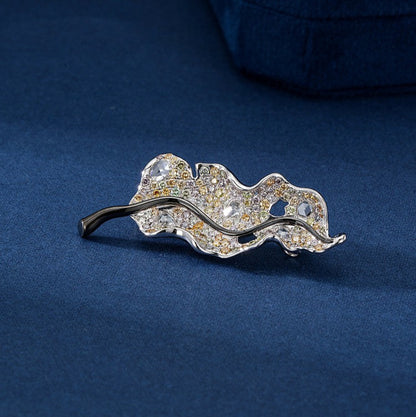 Black Gold Leaf Brooch