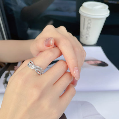 Lab Grown Diamond S Ladder Square Ring