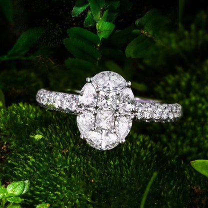 14K Lab Grown Diamonds Assemble An Qval Ring