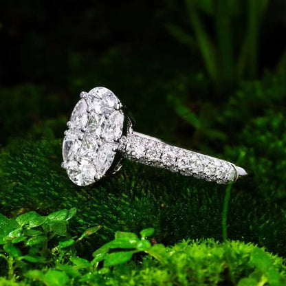 14K Lab Grown Diamonds Assemble An Qval Ring