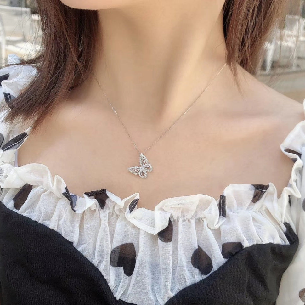 14K Hollow Butterfly Pendant