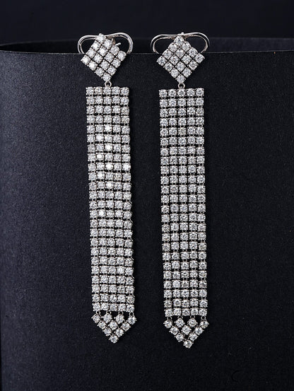 14K Tetris Tassel Earrings