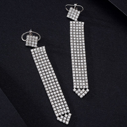 14K Tetris Tassel Earrings