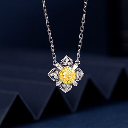 Yellow Diamond Cloud Pillow Pendant