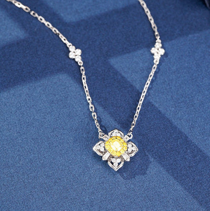 Yellow Diamond Cloud Pillow Pendant