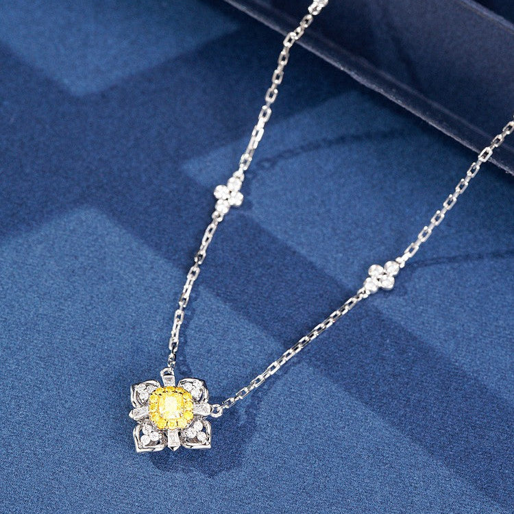 Yellow Diamond Cloud Pillow Pendant