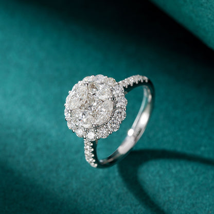 14K Lab Grown Diamond Copper Coin Ring