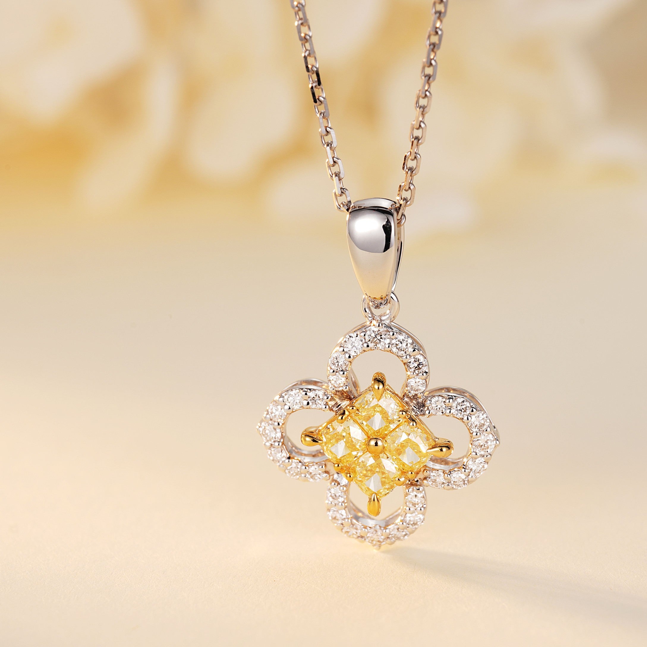 14K Four Leaf Pendant