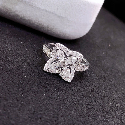 14K Lucky Four Leaf Ring