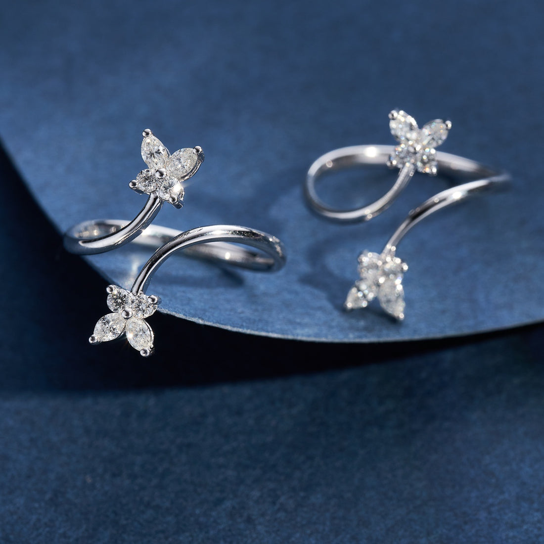 14K Double Butterfly Ring
