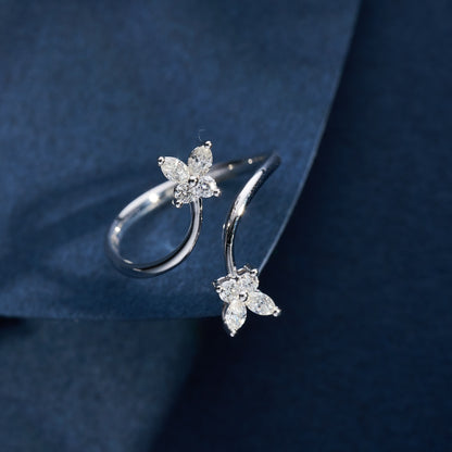 14K Double Butterfly Ring