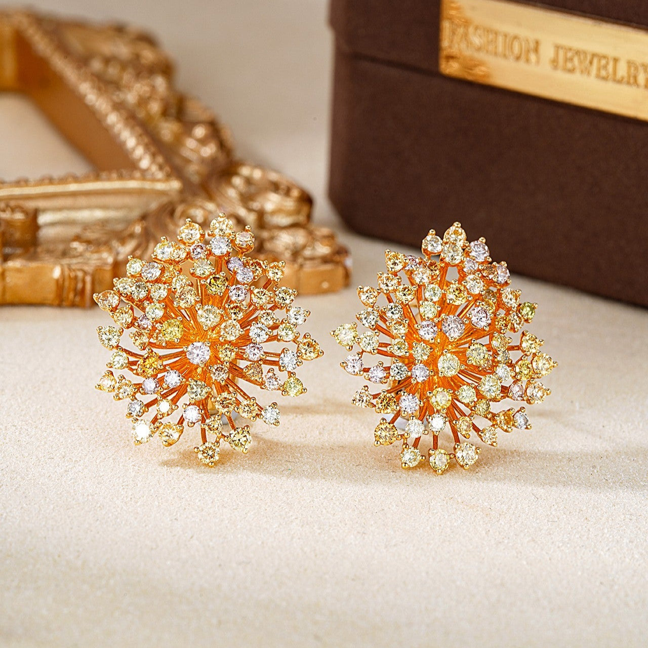 14K Colorful Starry Sky Earrings