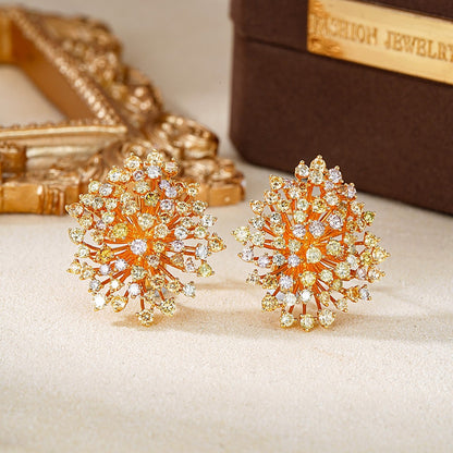 14K Colorful Starry Sky Earrings