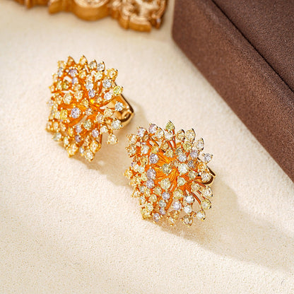 14K Colorful Starry Sky Earrings