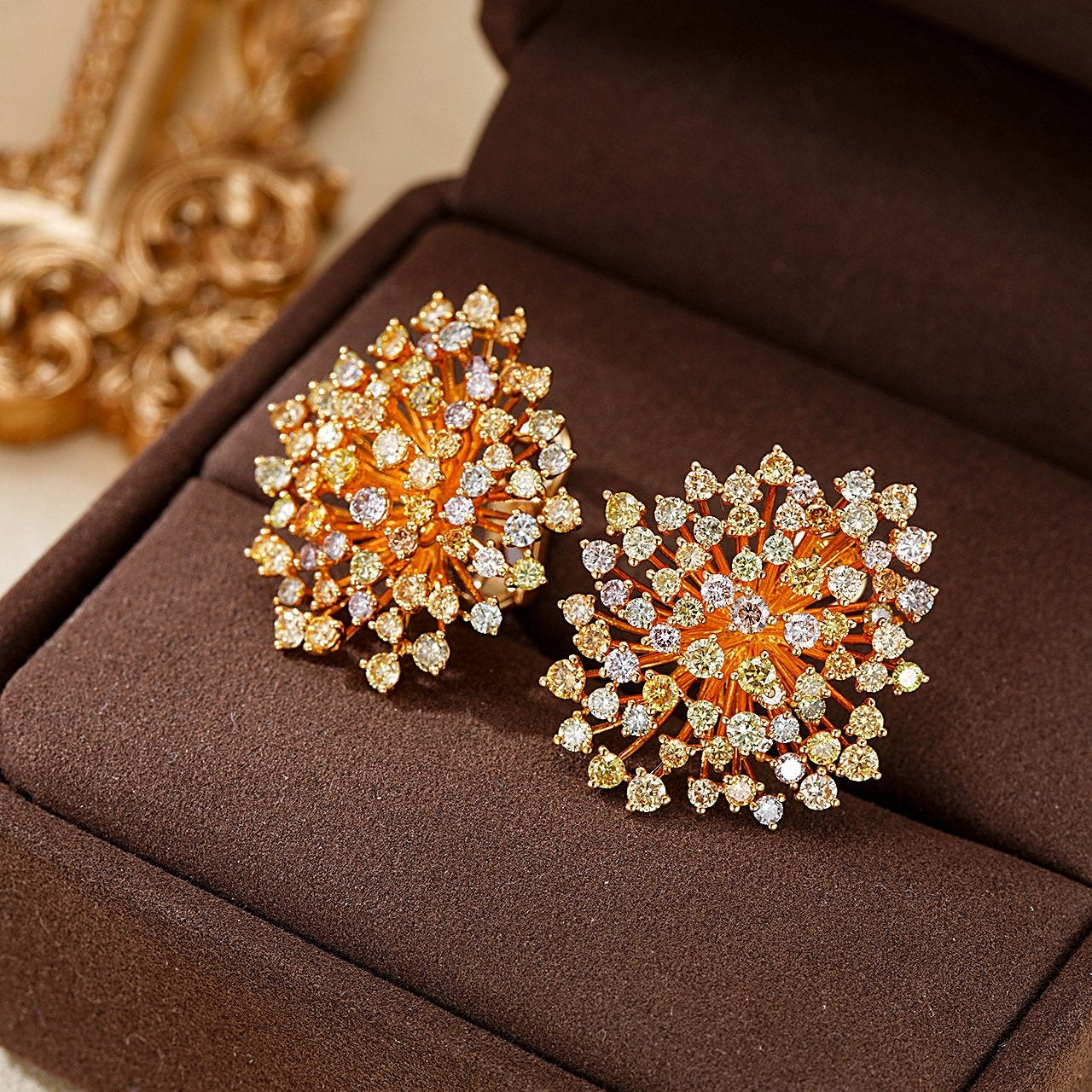 14K Colorful Starry Sky Earrings