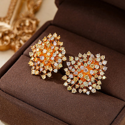 14K Colorful Starry Sky Earrings