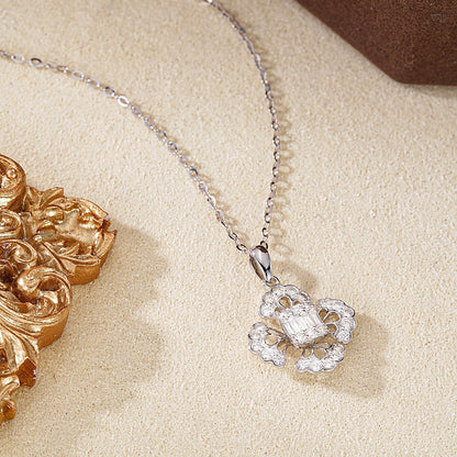 14K Lab Grown Diamond Clover Sugar Pendant