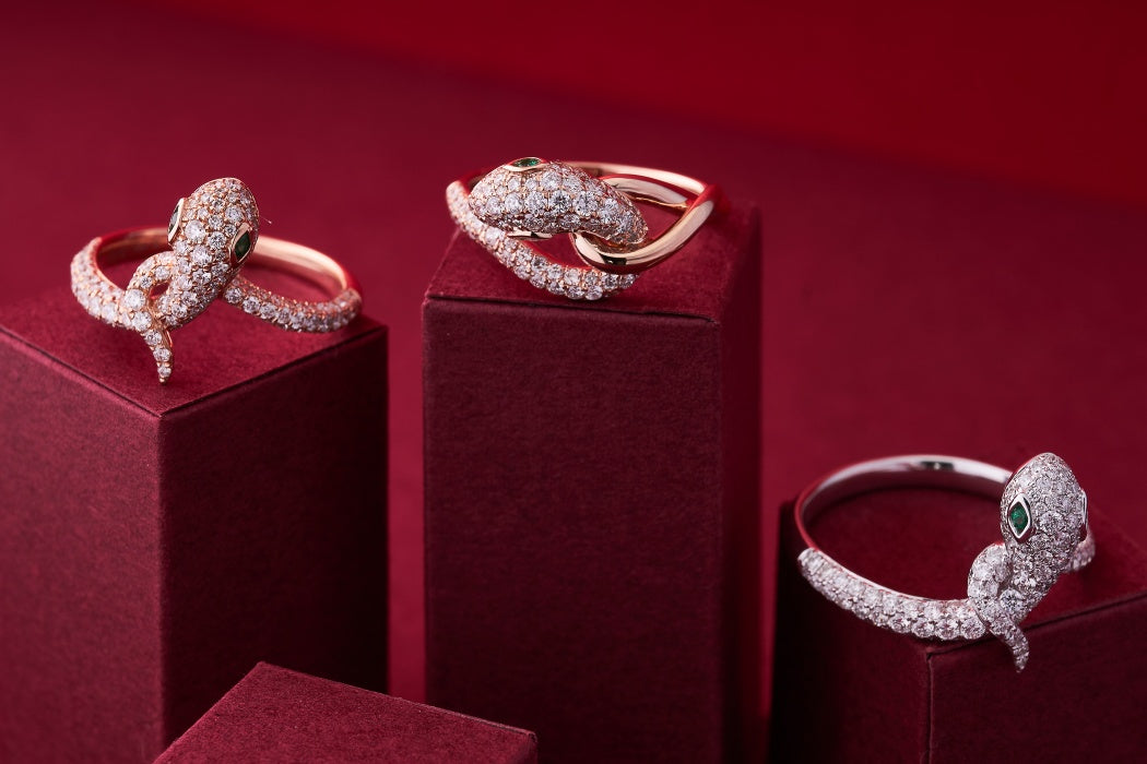 14K Golden Snake Ring