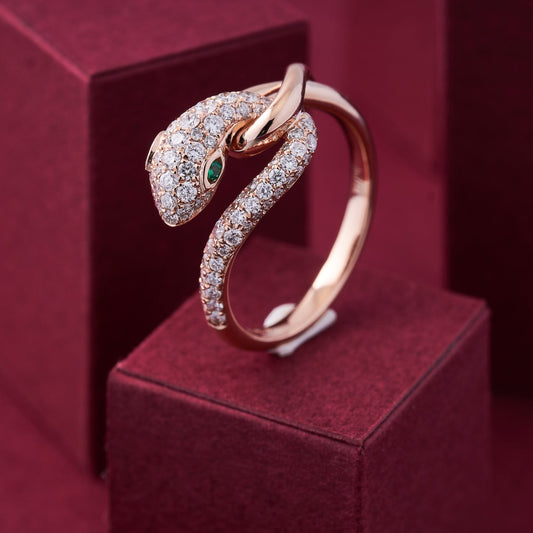 14K Golden Snake Ring