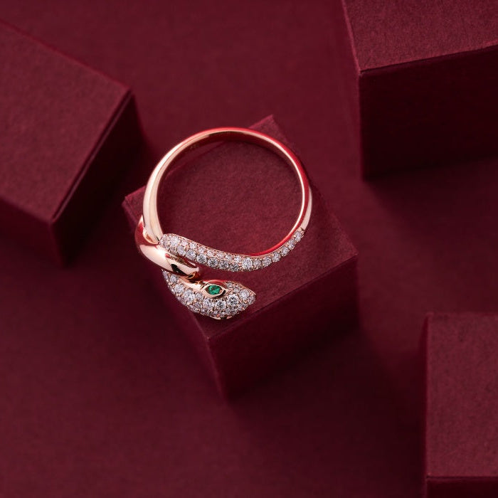 14K Golden Snake Ring