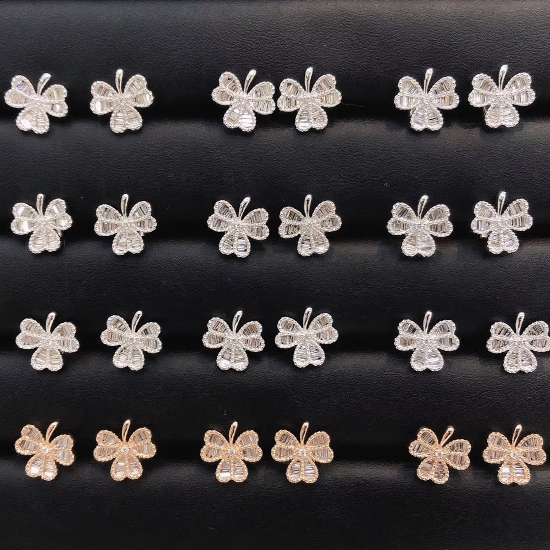 14K Clover Earrings (Available in two colors)
