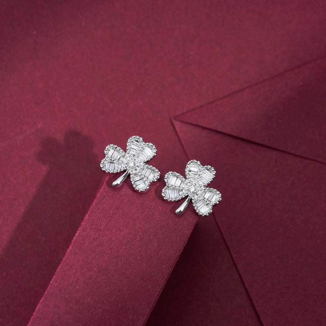 14K Clover Earrings (Available in two colors)