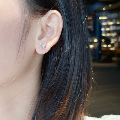 Lab Grown Diamond Four Leaf Marquise Earrings