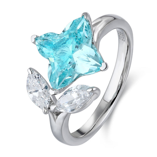 S925 Silver Cultivation Paraiba Ring