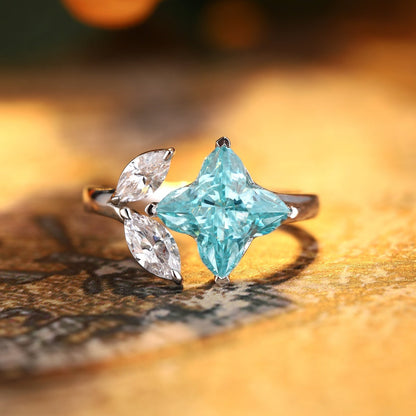 S925 Silver Cultivation Paraiba Ring