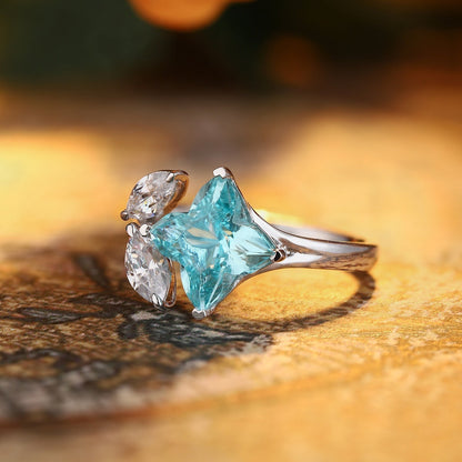 S925 Silver Cultivation Paraiba Ring